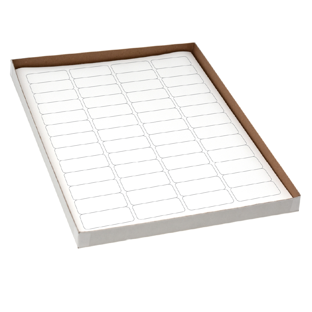 Globe Scientific Label Sheets, Cryo, 43x19mm, for Cryovials, 20 Sheets, 52 Labels per Sheet, White Image